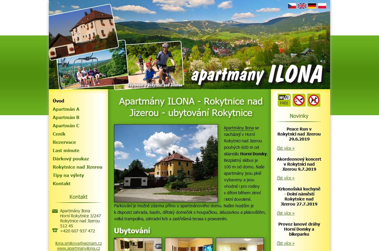 www.apartmanyilona.cz